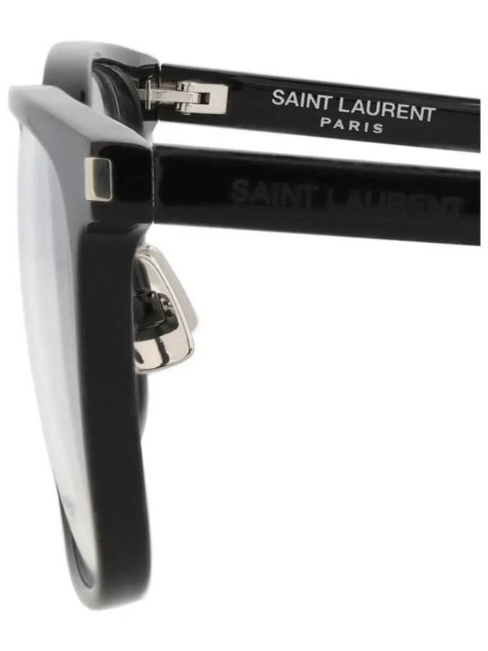 New Saint Laurent Mens Square/Rectangle Black Black Transparent Fashion Designer